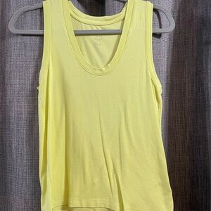 A New Day Scoop Neck Tank Top — Lime Green